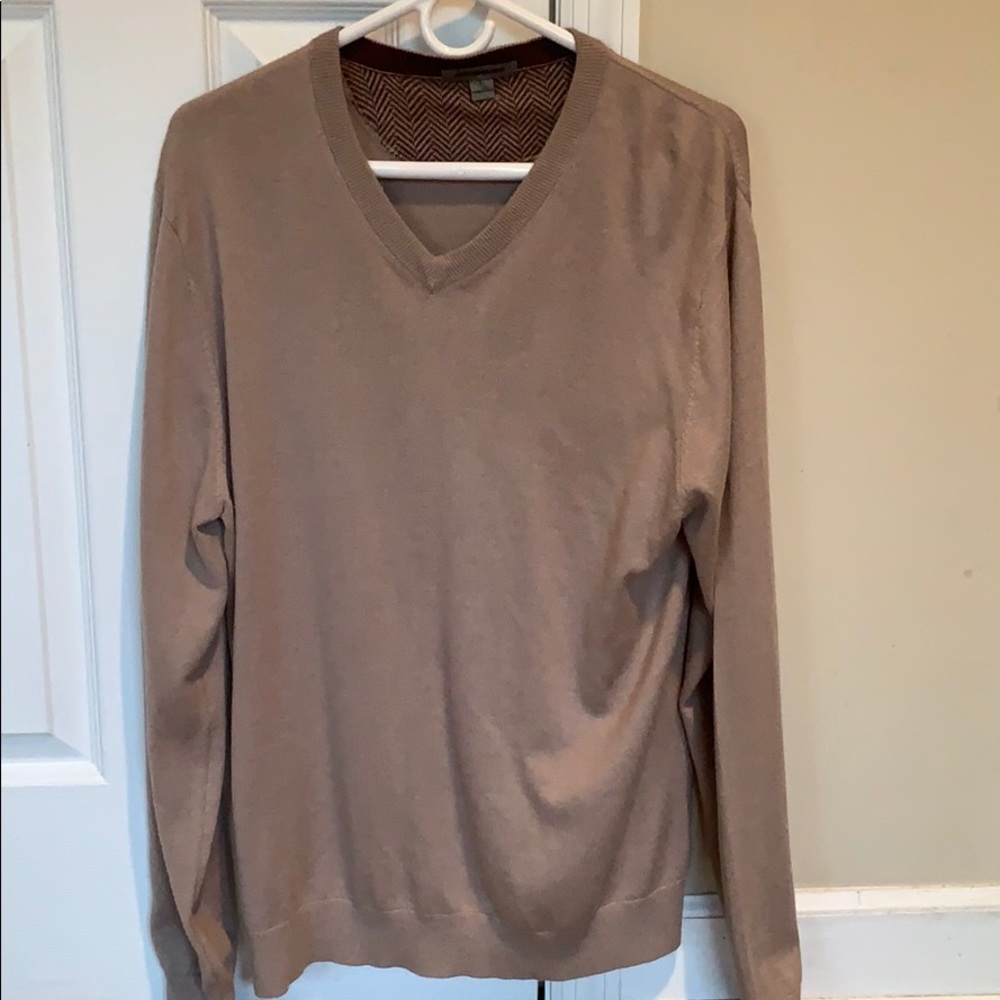 Johnston And Murphy Mens V-Neck Sweater Large